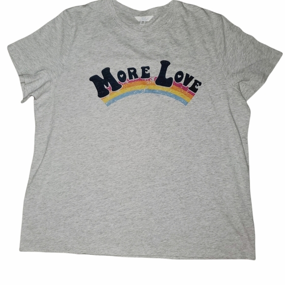 Time and Tru NWT Short Sleeve "More Love" Graphic Tee 570 - Picture 3 of 6